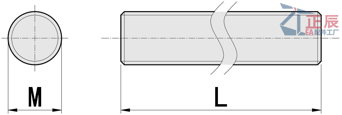 โบลท์สตั๊ดเกลียวเต็มปลายแบน ANE