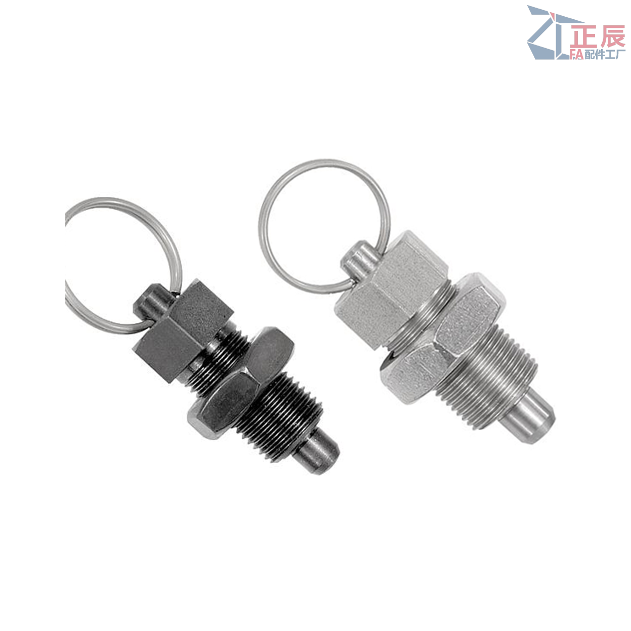 หมุดกำหนดตำแหน่งสเตนเลสสตีลไม่ล็อคออกพร้อมห่วงดึงห่วงลวด GN 717 Series PBUL