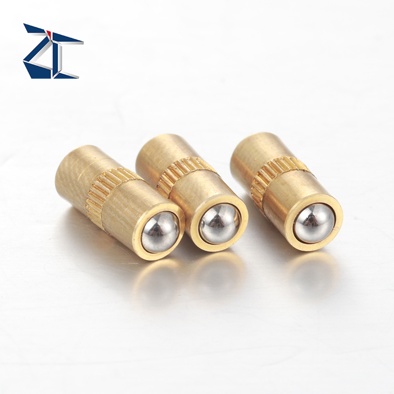 คุณภาพสูง Double-Sided Ball Nose Plunger Pins ทองเหลืองสปริงโหลด Ball Plunger