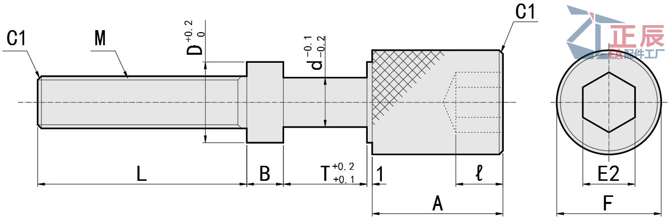 การปรับโบลท์ ซ็อกเก็ตหกเหลี่ยมหัวมีลาย AJKTN AJKTNS
