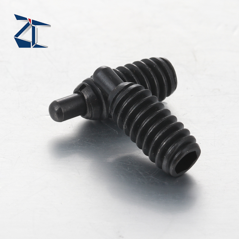 ลูกดันสปริงพร้อมพินและการวัดนิ้วหกเหลี่ยม