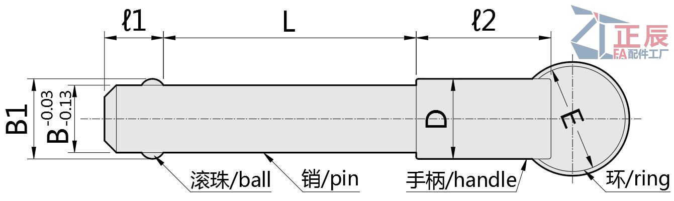 ปุ่มกดแบบปลดเร็ว สปริงบอลล็อค พินสปริงชนิด BLPS